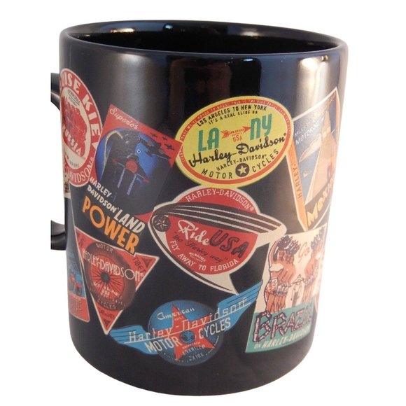 Harley Davidson Coffee Mug Cup 16 OZ Around The World Slogans Signs - Picture 3 of 11